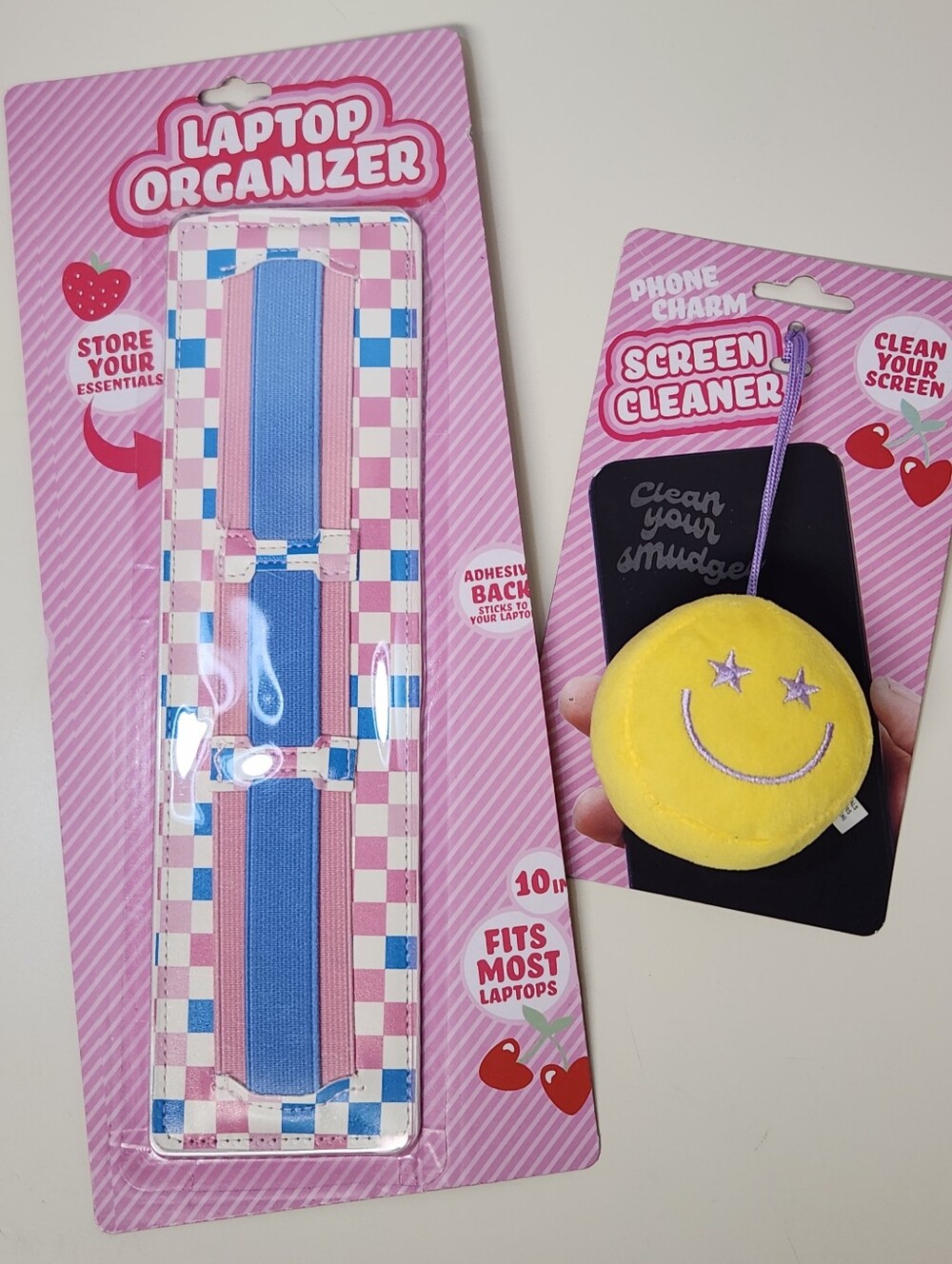Laptop Organizer & Smiley Face Screen Cleaner